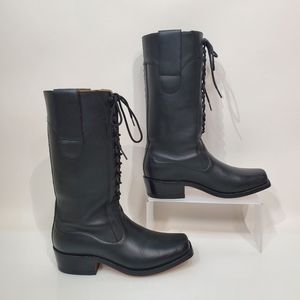 Sundance Tall Lace Up Leather Boots